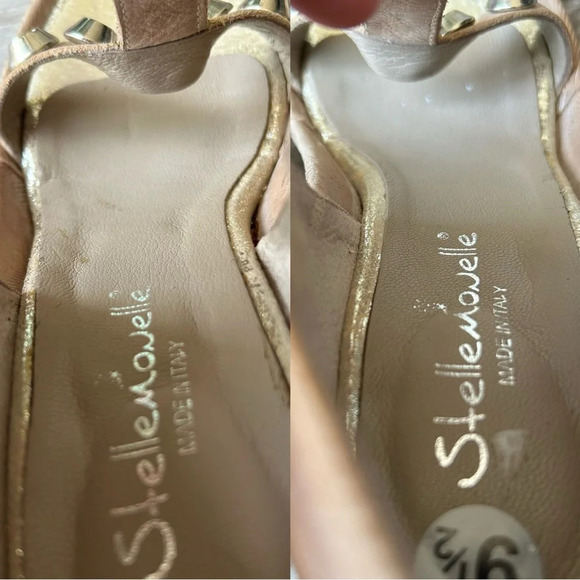 Stelle Monelle Studded T Strap Wedge Heel Sandal Made in  Italy - Picture 13 of 15